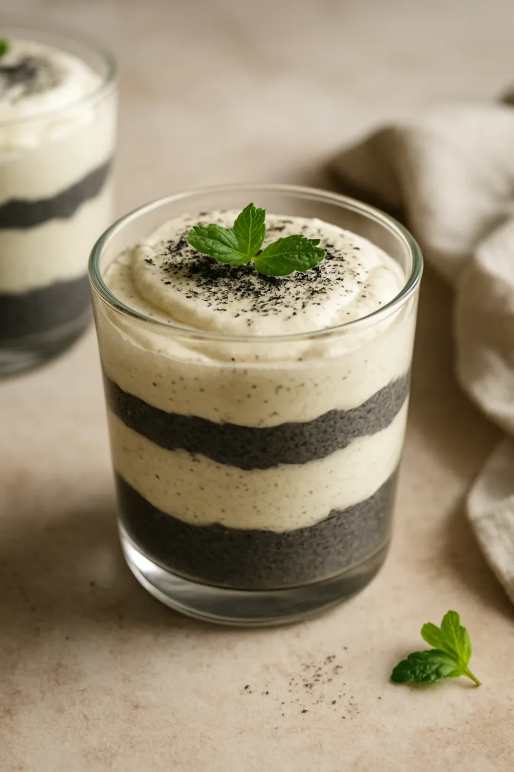 Creamy Black Sesame Tiramisu Cups – No-Bake Asian Delight — dessert recipe, beautifully plated and ready to serve