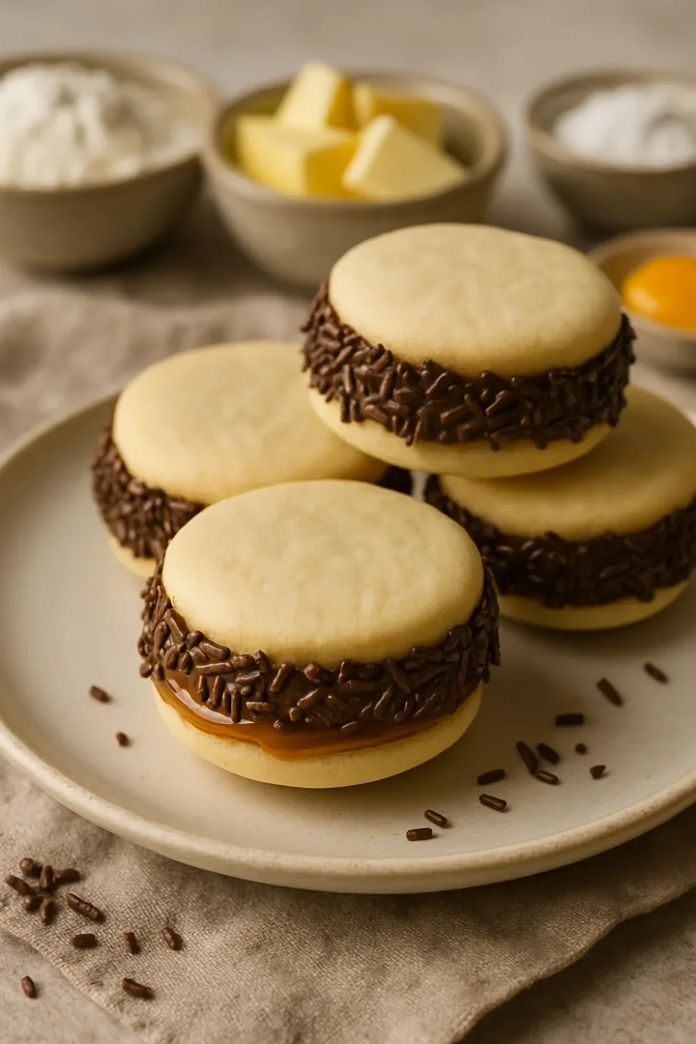 Creamy Dulce de Leche Uruguayan Alfajores — dessert recipe, beautifully plated and ready to serve