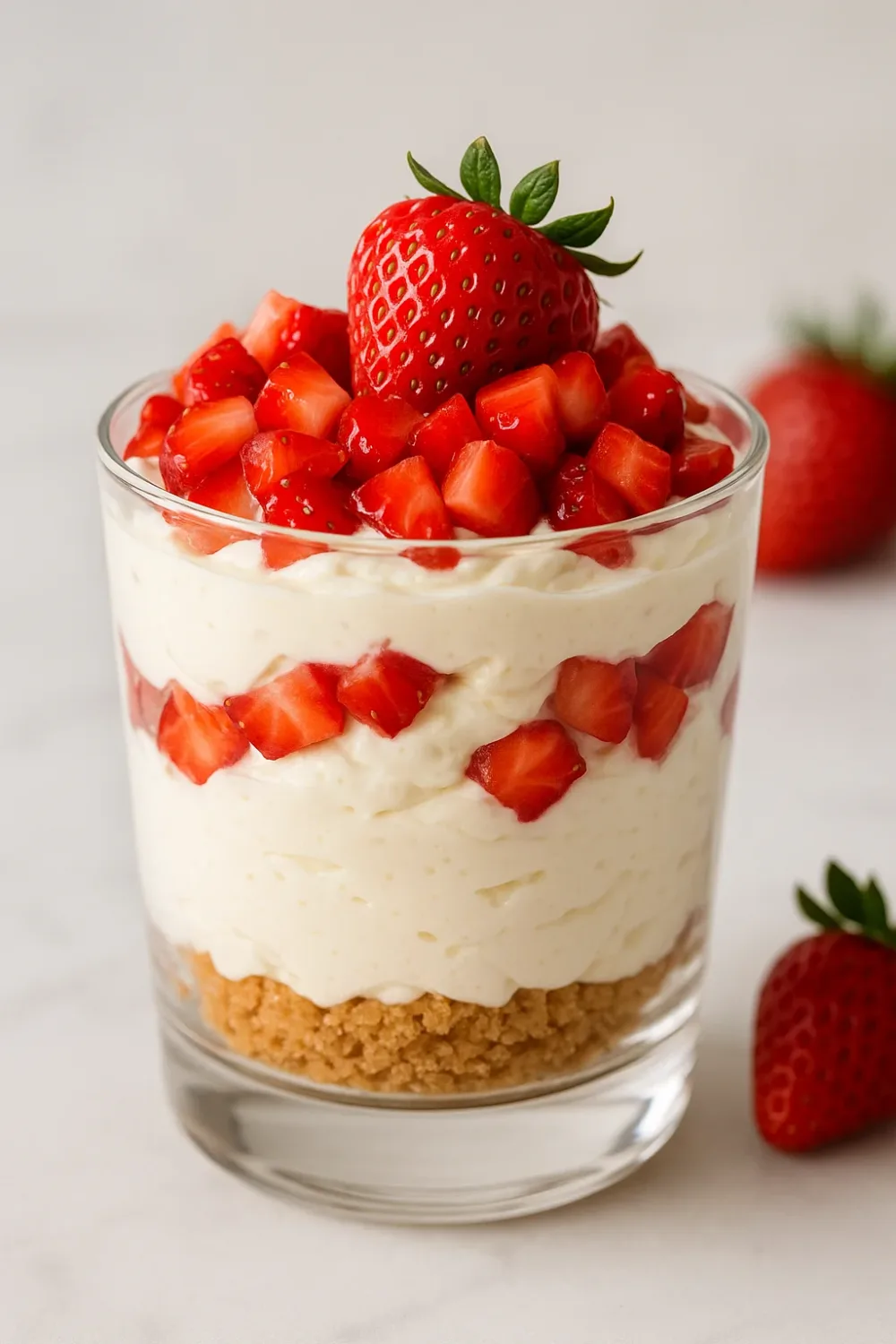 Easy No-Bake Strawberry Cheesecake Cups for Quick Dessert — dessert recipe, beautifully plated and ready to serve